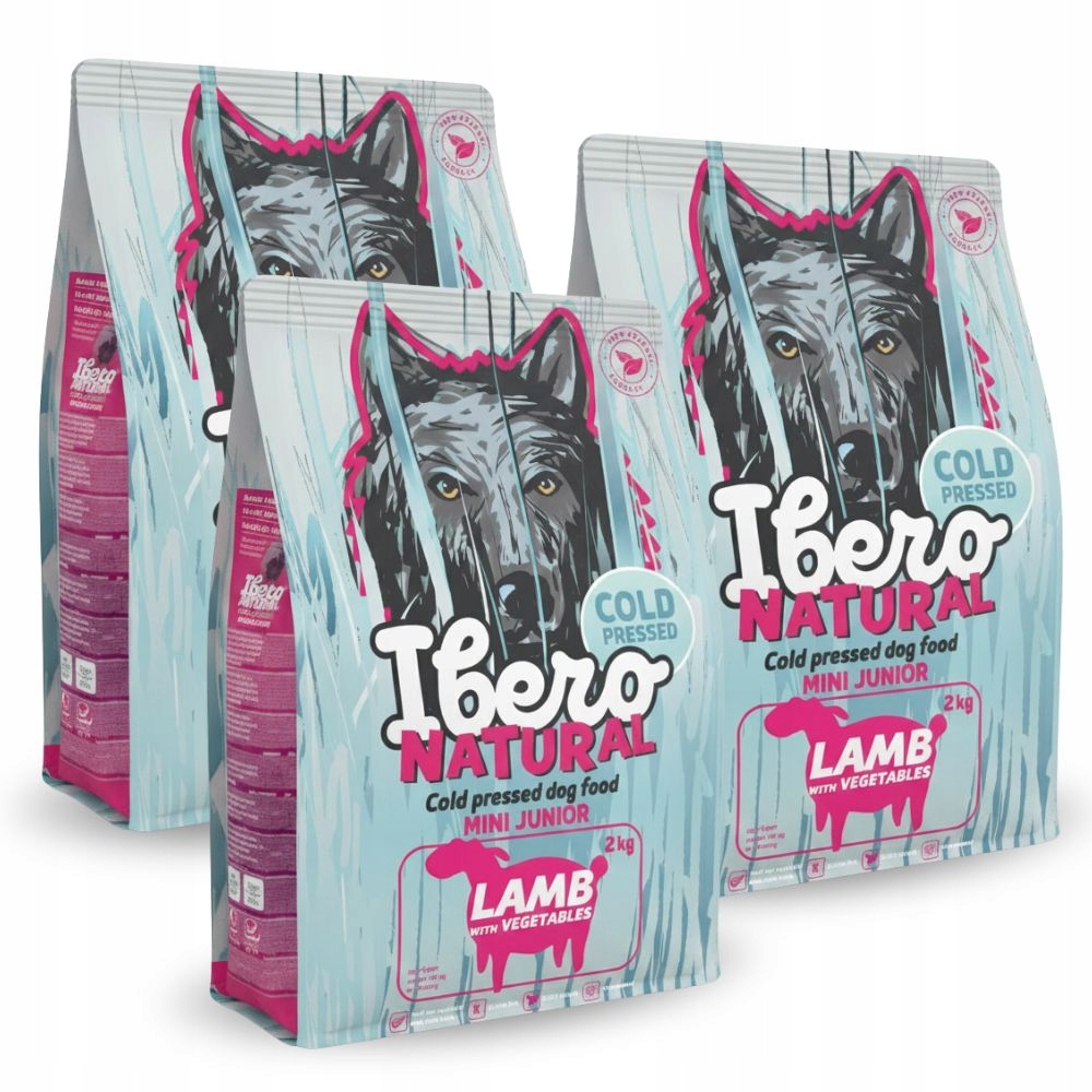 Krmivo pro štěňata malých plemen Ibero Cold Press Mini Junior Lamb 3x2 kg