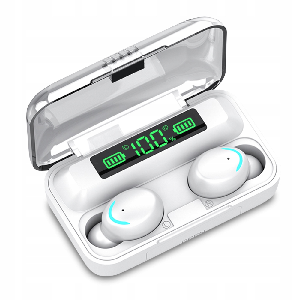 

Słuchawki Wodoodporne Bluetooth 5.0 Tws F9+ Białe