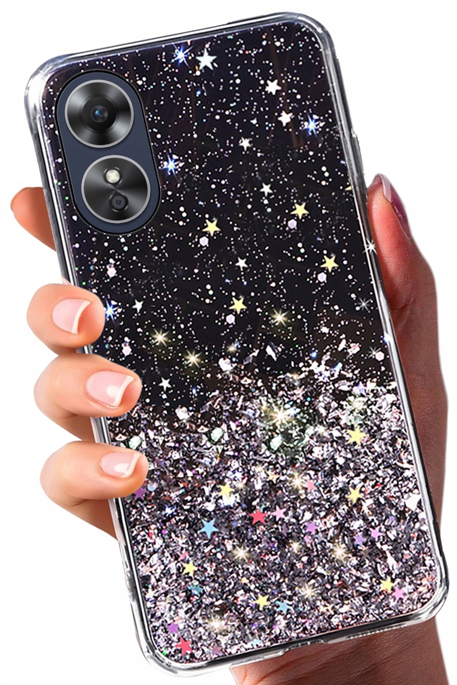 

Etui do Oppo A17 Glitter Case Brokat Szkło