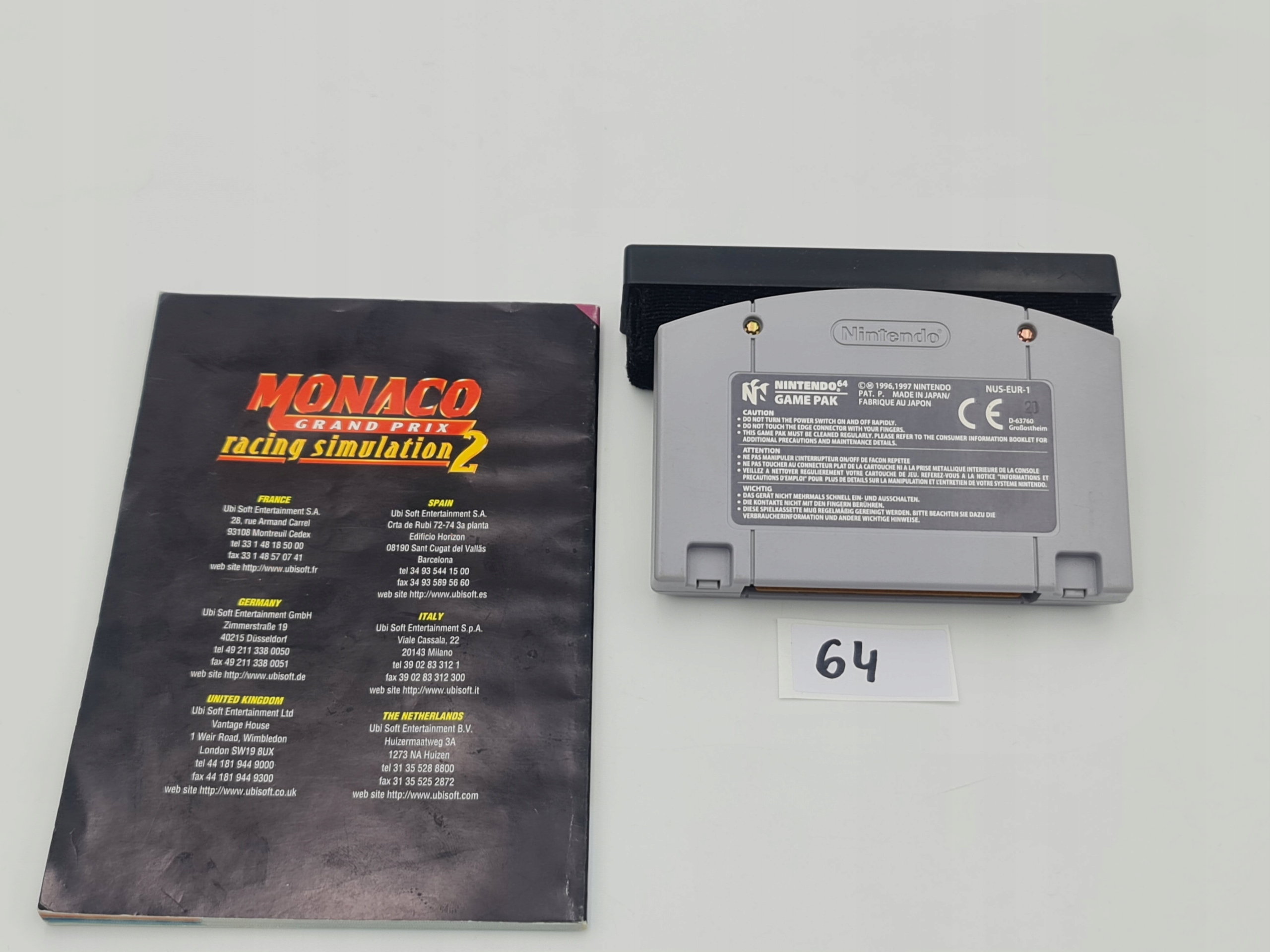 NINTENDO 64 MONACO GRAND PRIX RACING SIMULATION 2 Tytuł MONACO GRAND PRIX RACING SIMULATION 2