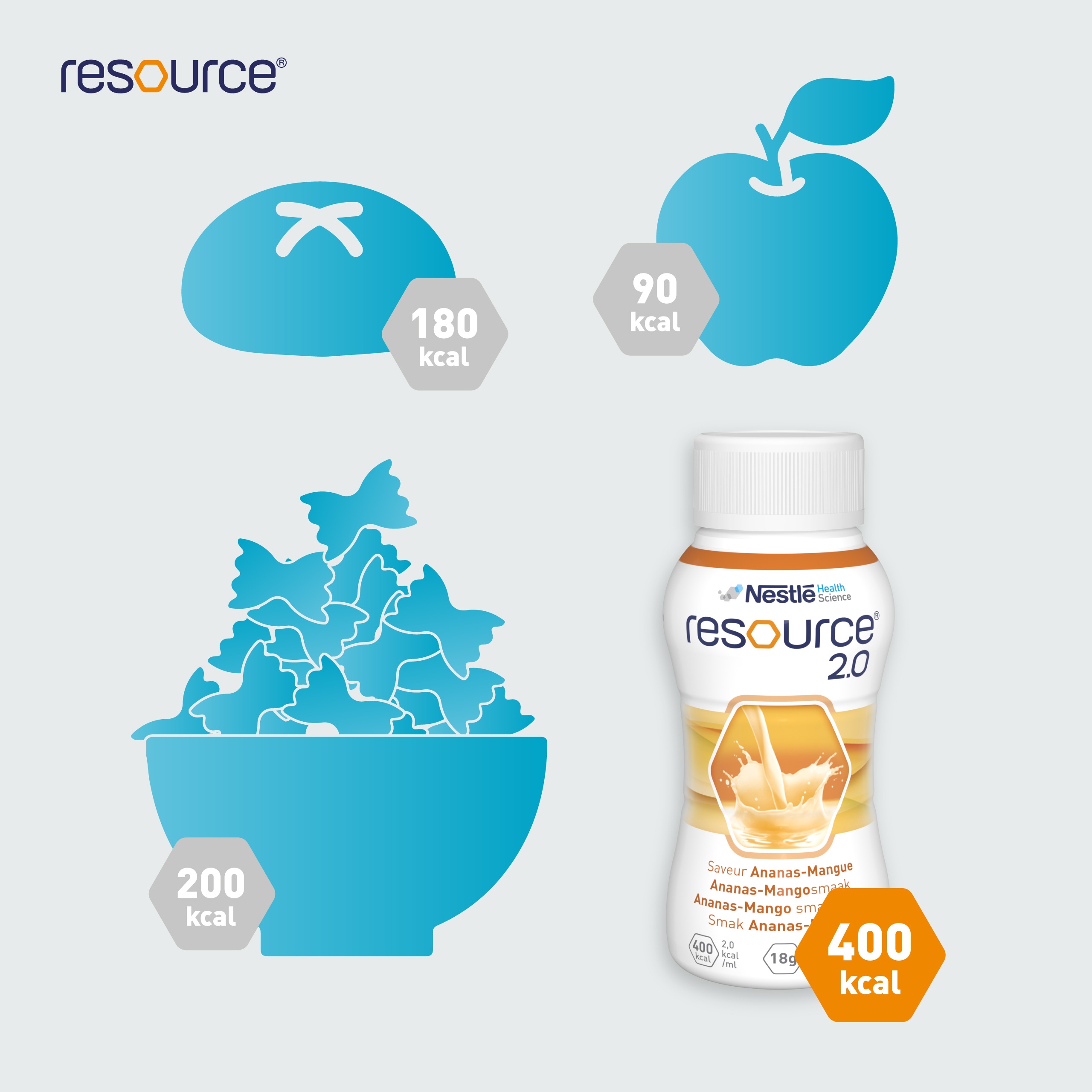 Resource 2.0 – smak ananas - mango 4x200ml Pojemność 800 ml
