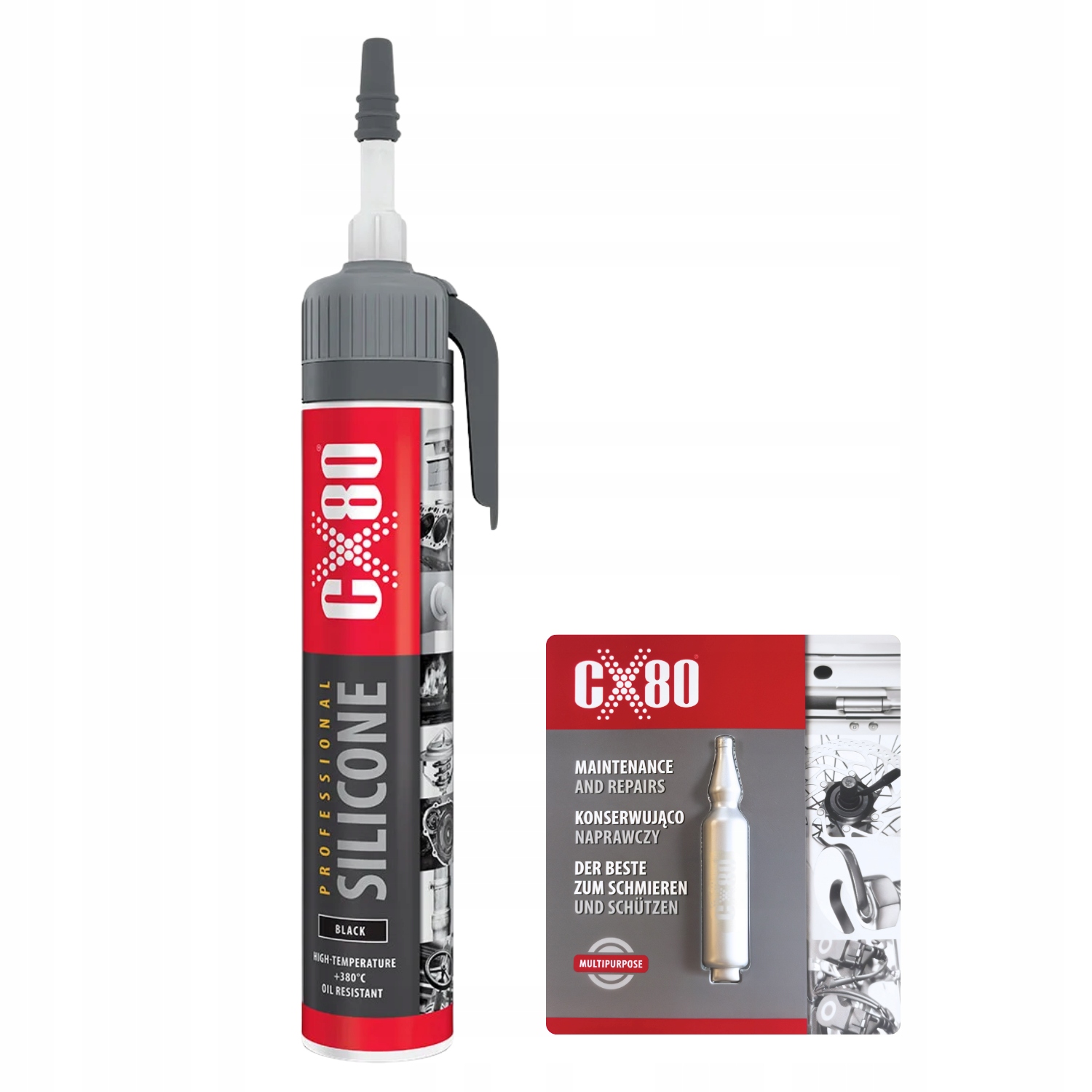 CX80 silikon uszczelniający czarny 210g preparat konserwujący