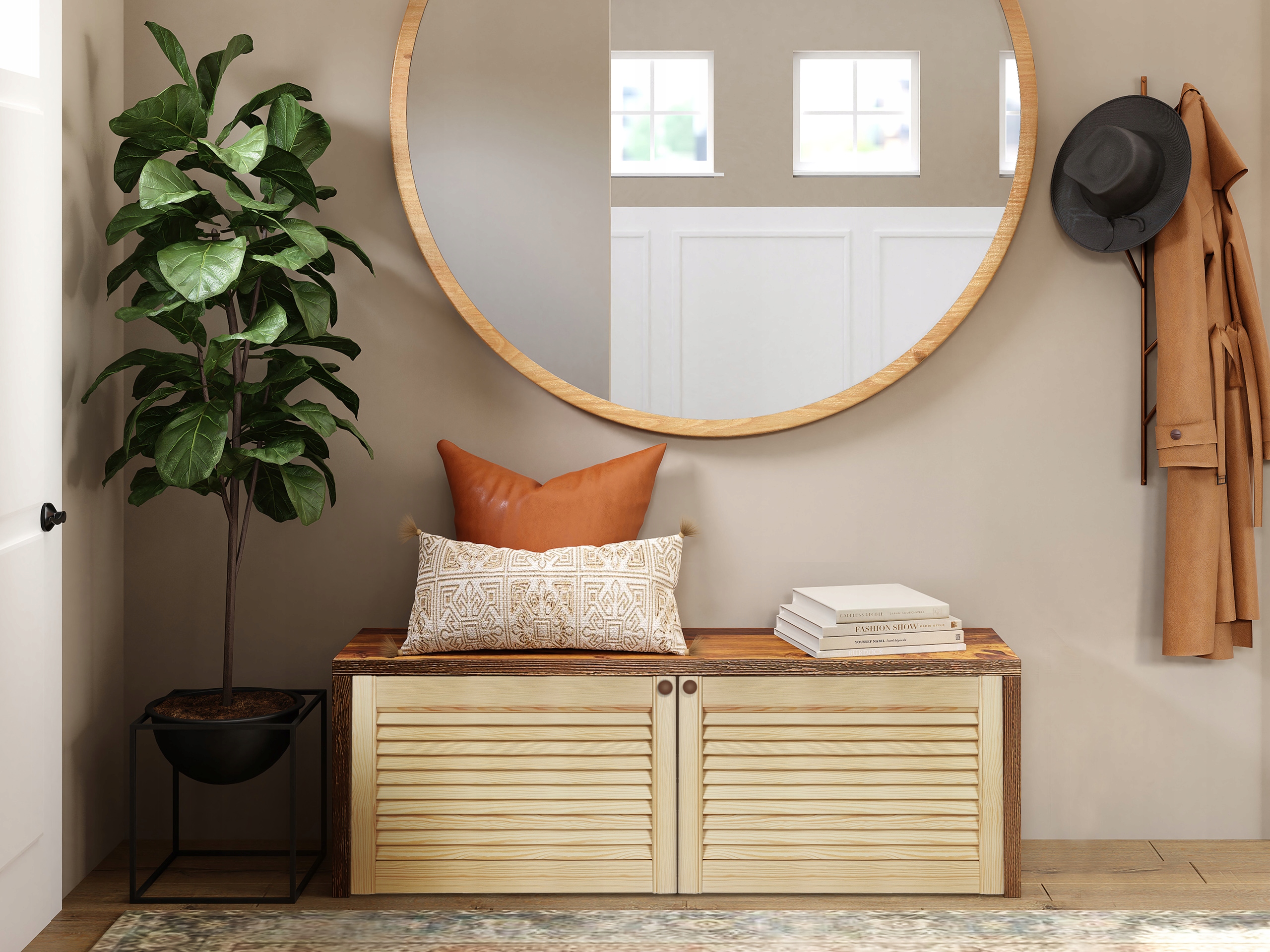 Dekoracyjne Drzwiczki Ażurowe Drewno Sosnowe Front Szerokość produktu 59.4 cm