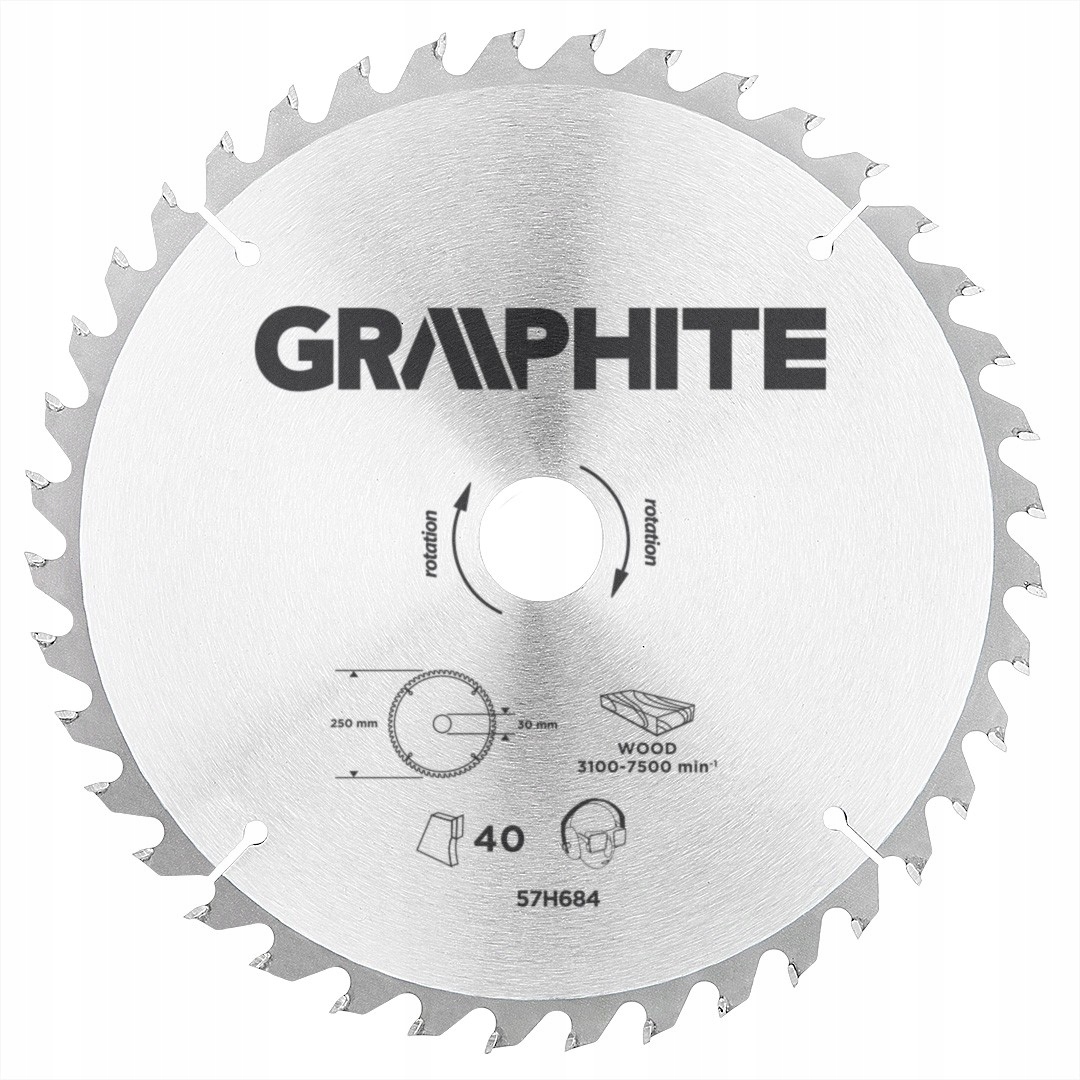 Graphite Vidiový Kotouč 250X30 MM 40 Zubů 57H684