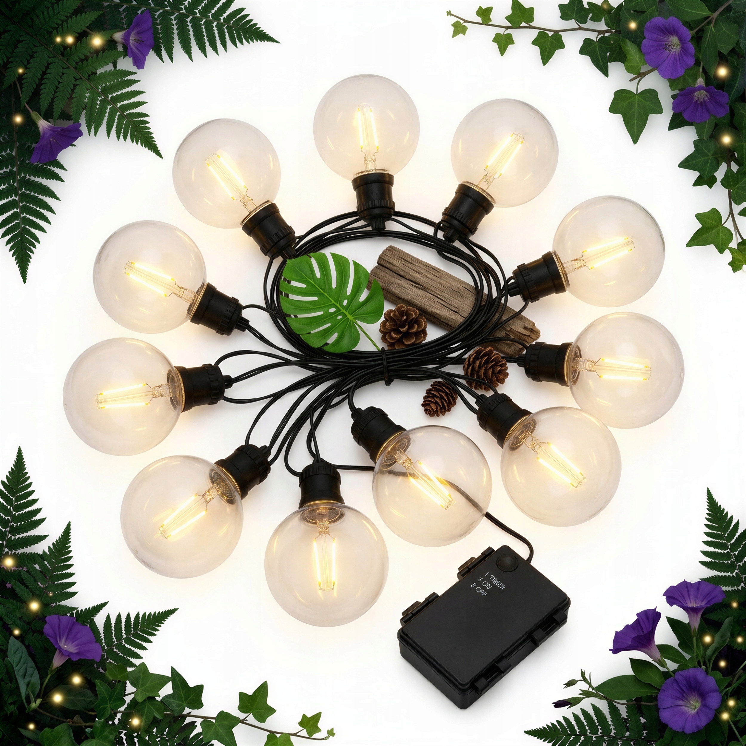 Zahradní Girlanda S Led Žárovkami 7,5 M, Sada 10 Kusů, Průhledná