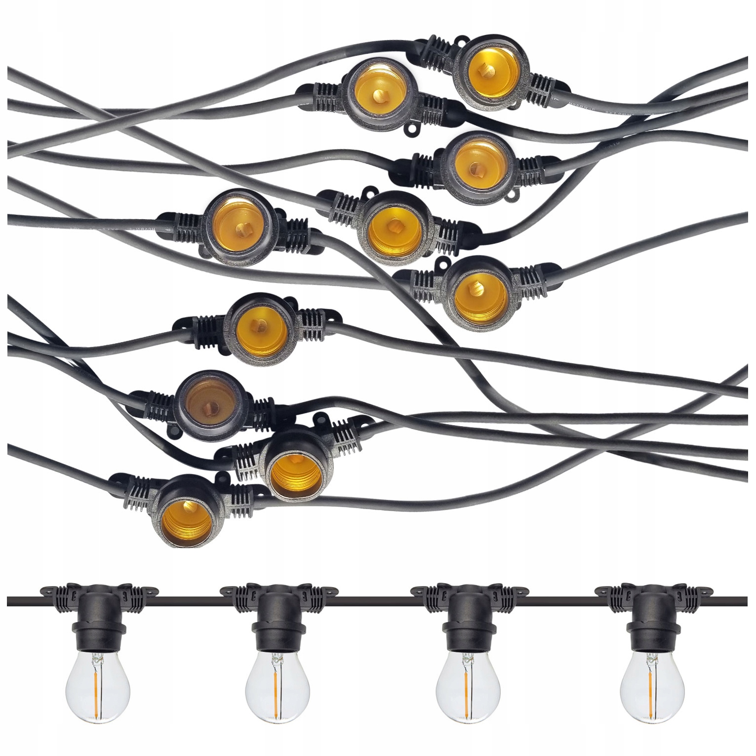 

Girlanda Świetlna Lampki Ogrodowe Łańcuch 20m E27