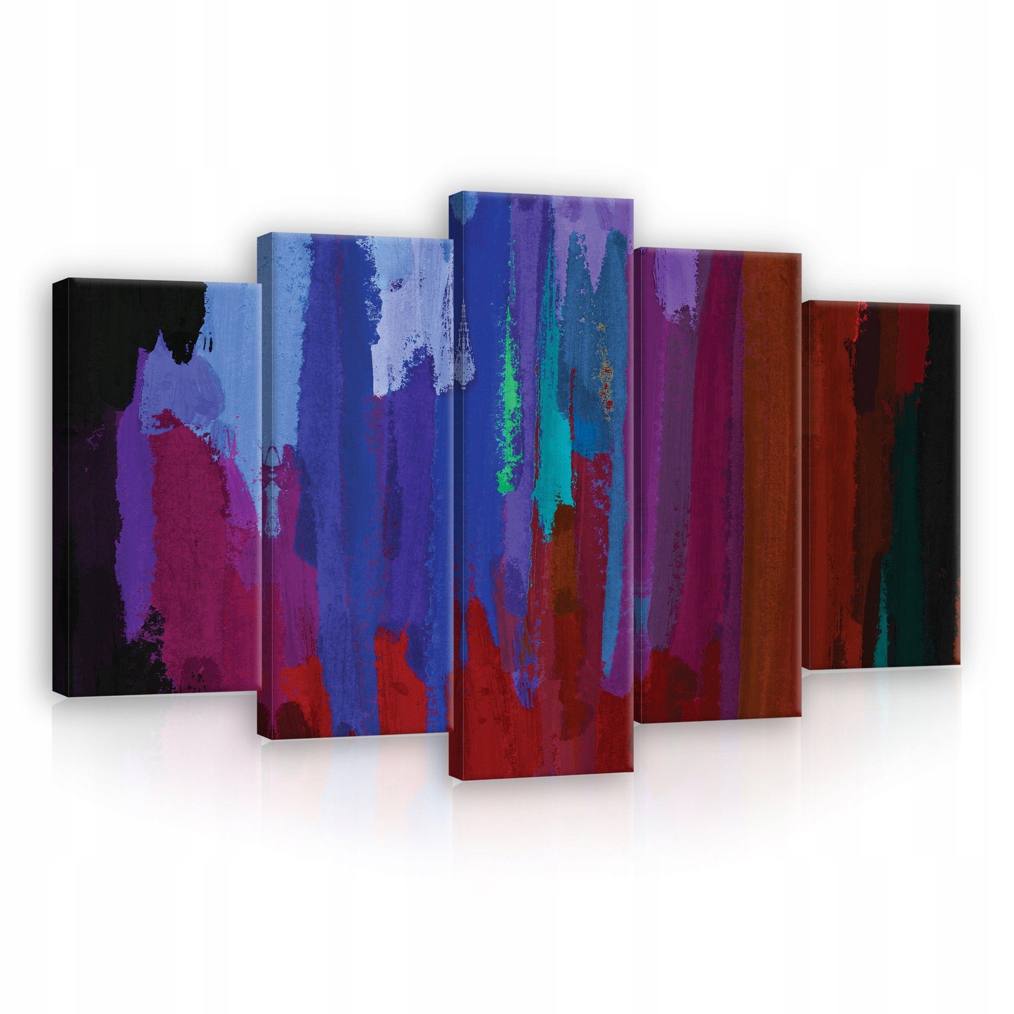 Obraz 100x60 Modulární abstrakce polyptych expresivní barva textura