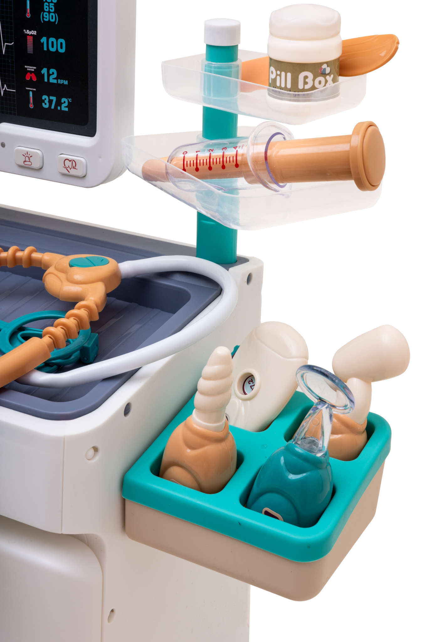 DUŻY zestaw lekarza WÓZEK STACJA MEDYCZNA Mały Doktor SZPITAL RTG EKG 26 el Kolor wielokolorowy