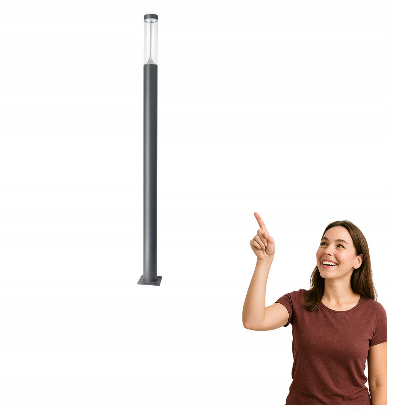 Lampa masztowa Led Barel Max 3 m ciemny popiel Suma