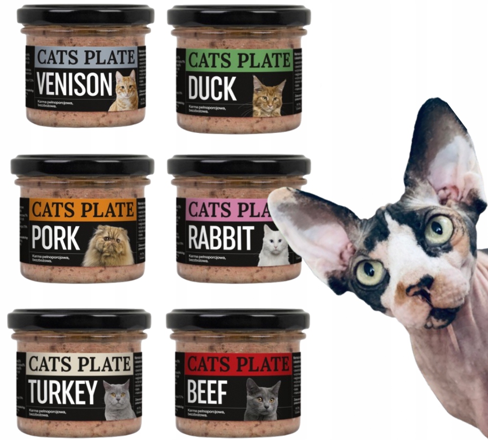Cats plate MIX dla kota 6x 100g