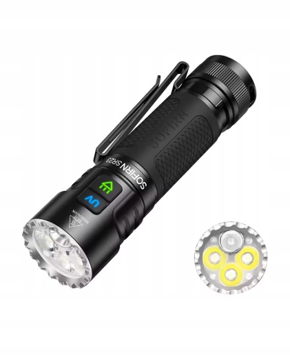 Latarka Sofirn SR23 3300LM 6500K Uv 365nm Edc, ładowana przez Usb-c 21700
