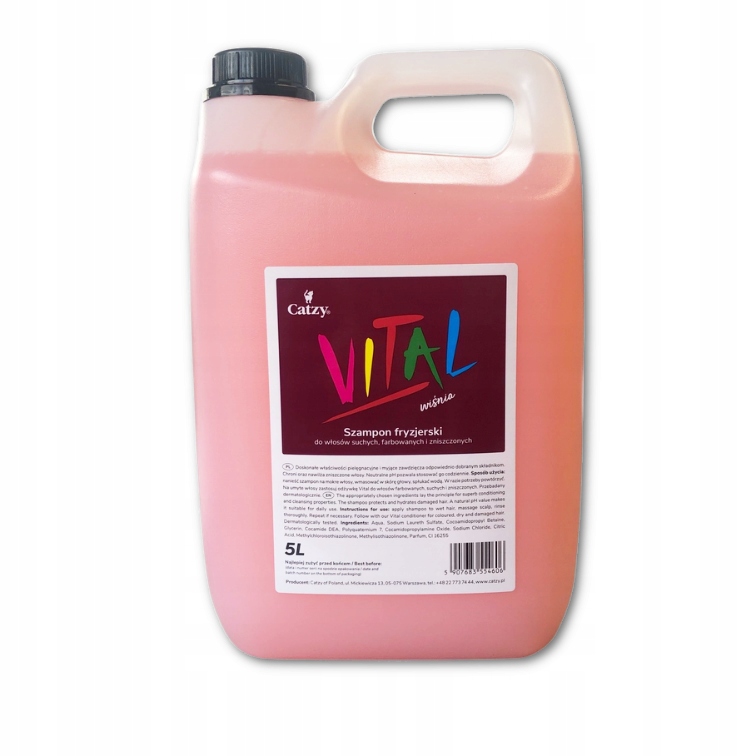 

szampon catzy vital 5l wiśniowy migdałowy 5000ml