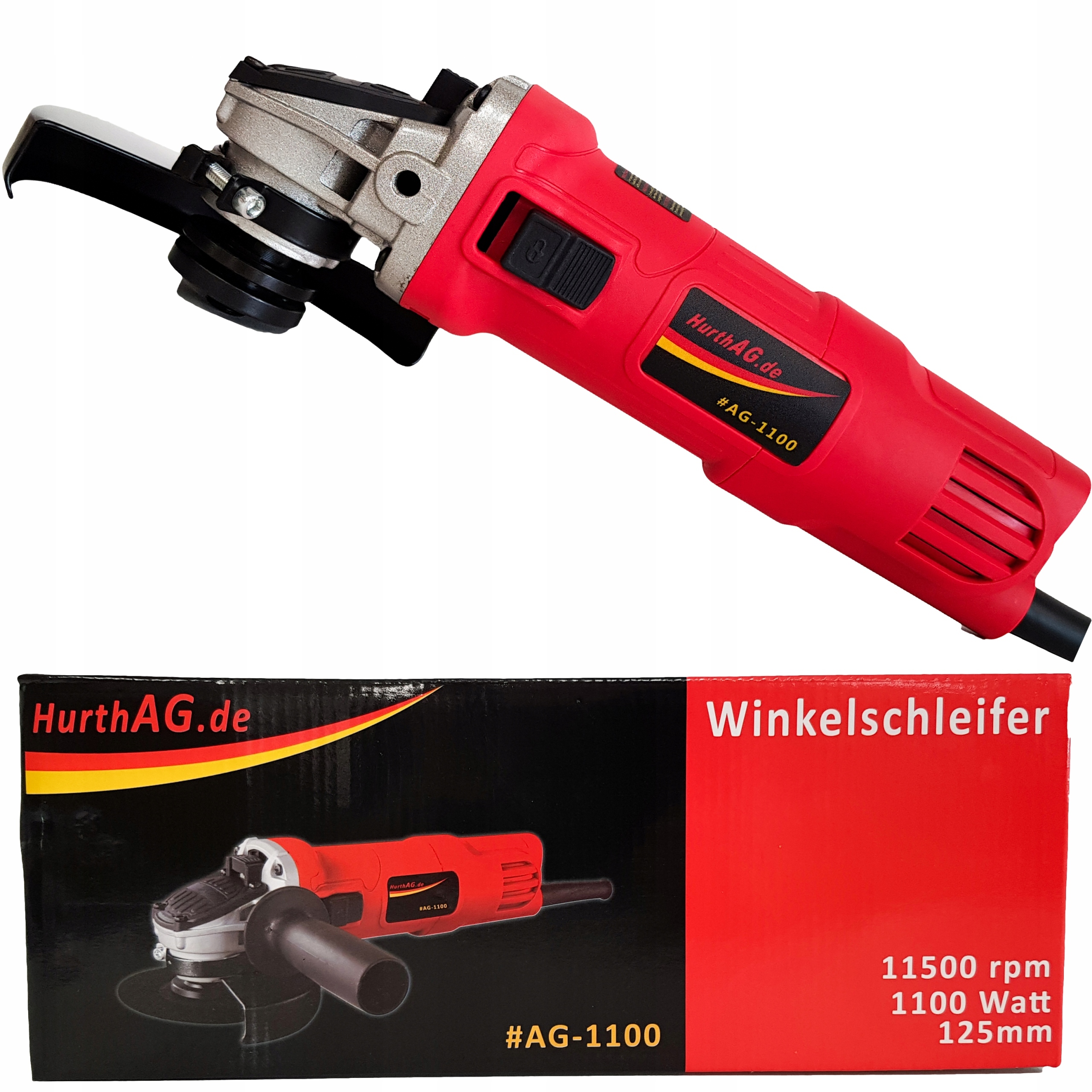 

Szlifierka kątowa AG-1100 125mm 1100W Reg Obrotów