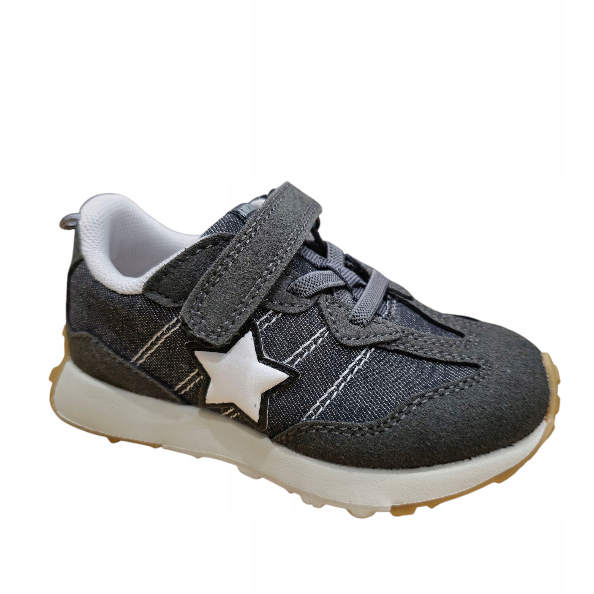 American Es 184 Buty Sportowe Z Tkaniny Lekkie Adidasy Szare Na Rzepy 23
