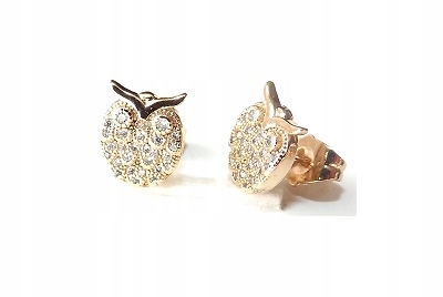 ZŁOTE KOLCZYKI SOWY SÓWKI STAL CHIRURGICZNA 316L Rodzaj Klasyczne