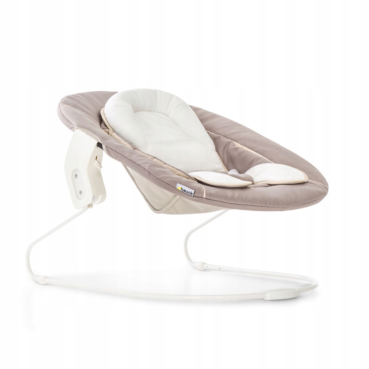 Leżaczek bujaczek bouncer Hauck 2w1 ze stelażem do krzesełka Alpha beżowy