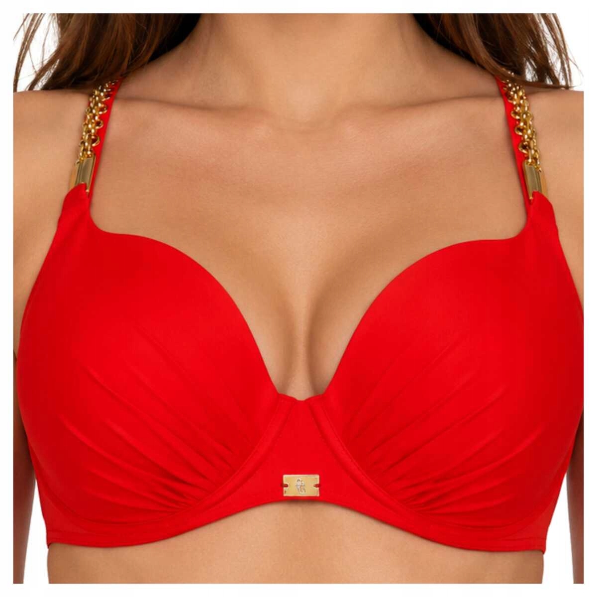 Self Plavková podprsenka push up podprsenka Luxelle3-BRA 6 červená 85C