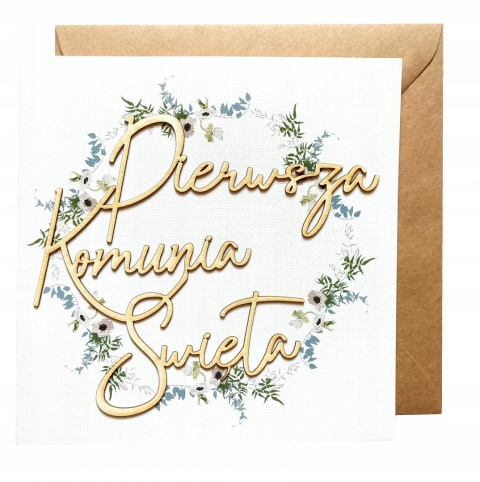 

Kartka okolicznościowa Komunia Święta Wianek