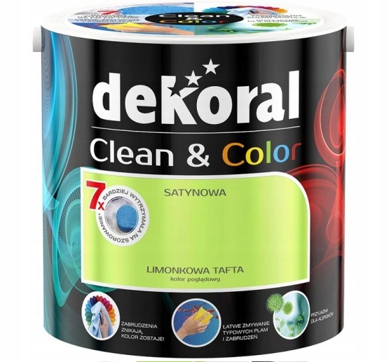 

Farba Dekoral Clean&color Limonkowa Tafta 5L