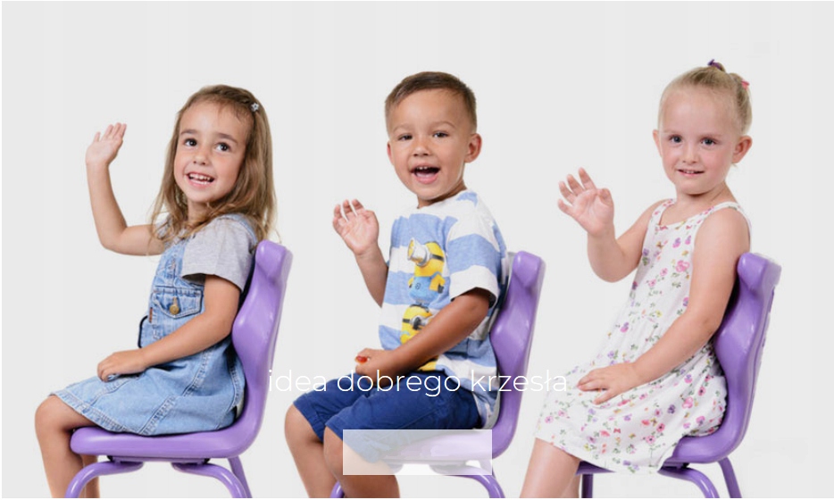 Krzesło fotel do biurka Petit biały ST32 rozmiar 4 Szerokość mebla 55 cm