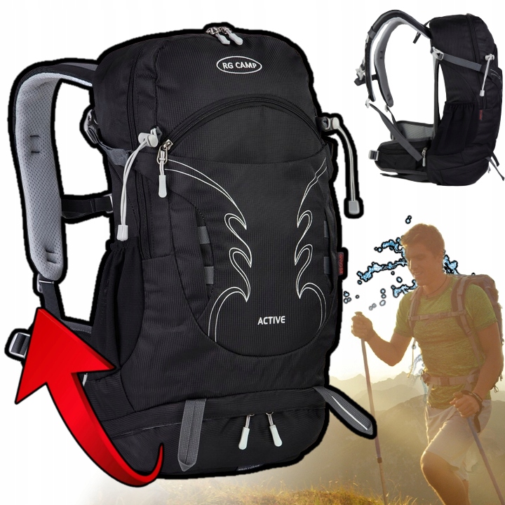 Plecak Turystyczny Mocny Górski Trekkingowy 25L w góry mały Rowerowy Sport