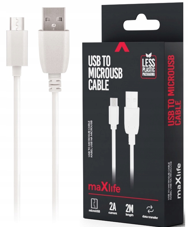 Szybki Kabel USB Micro Mikro Przewód 3m 2A do Ładowarki Ładowania Smartfona