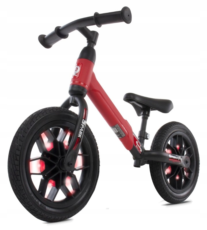 Sun baby Spark Lekki rowerek biegowy z kołami Led Czerwony