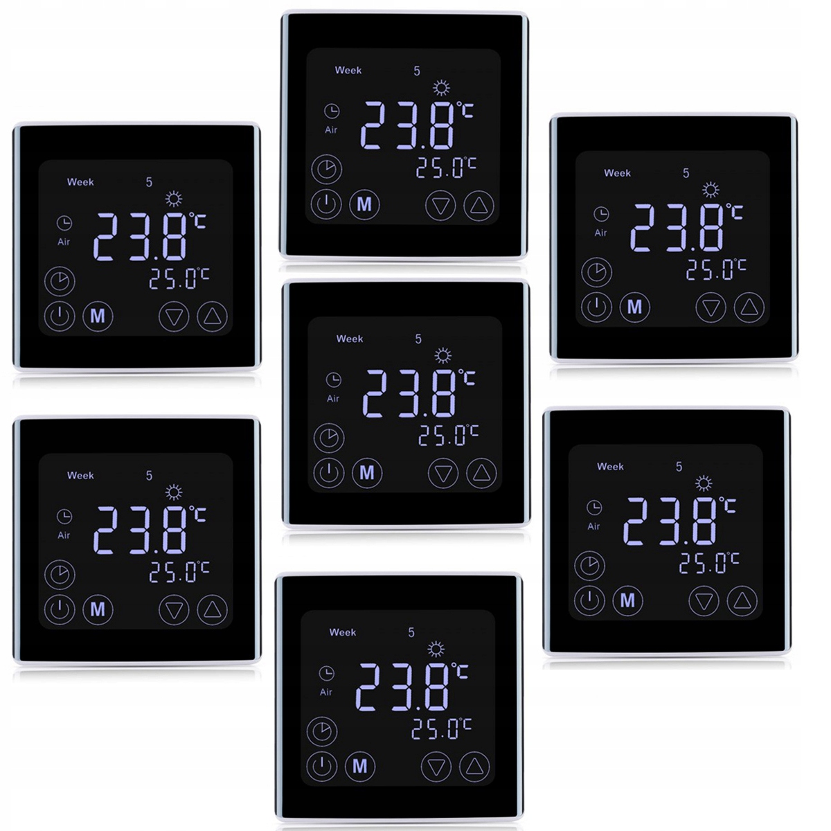 Termostat Termoregulátor podlahy 16A LCD 7ks