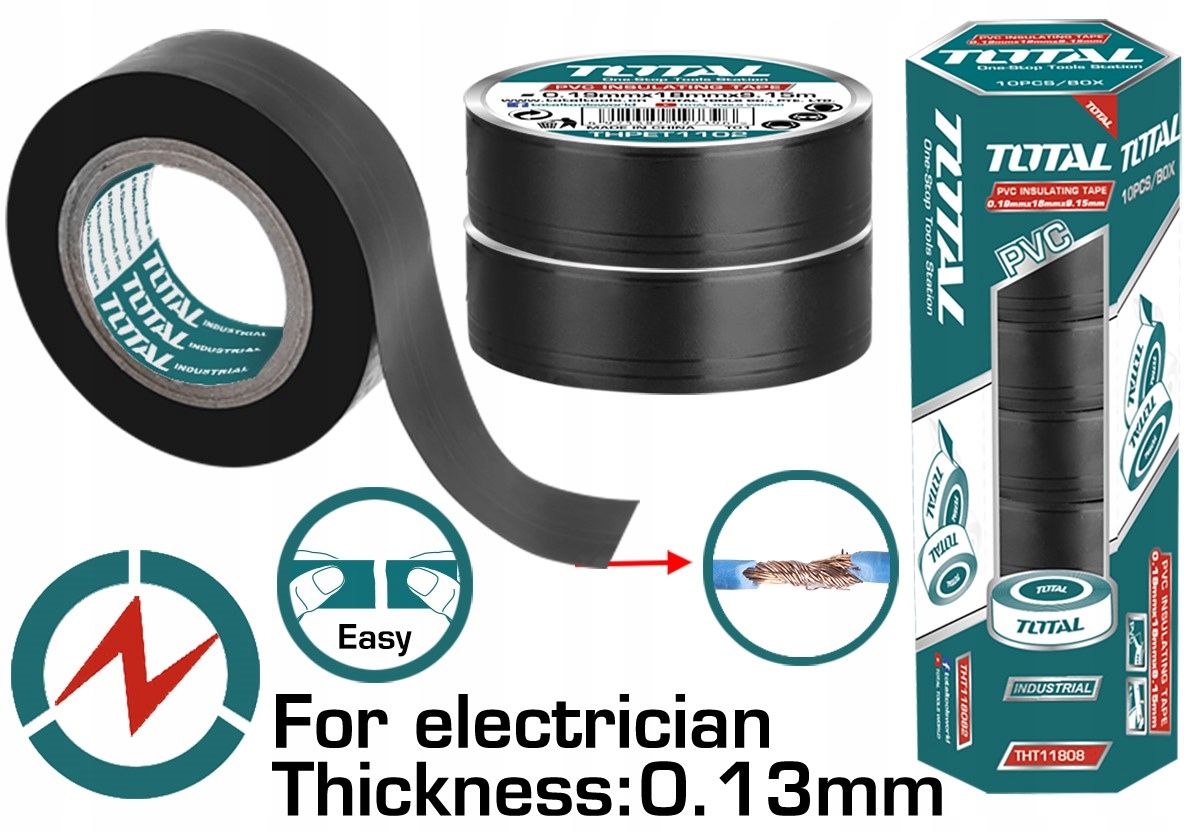 Taśma izolacyjna 18mm 9,15m TOTAL
