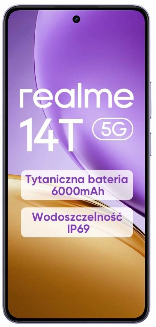 Smartfón realme 14T 5G 8/256GB Dual Sim Nfc Amoled Fialový