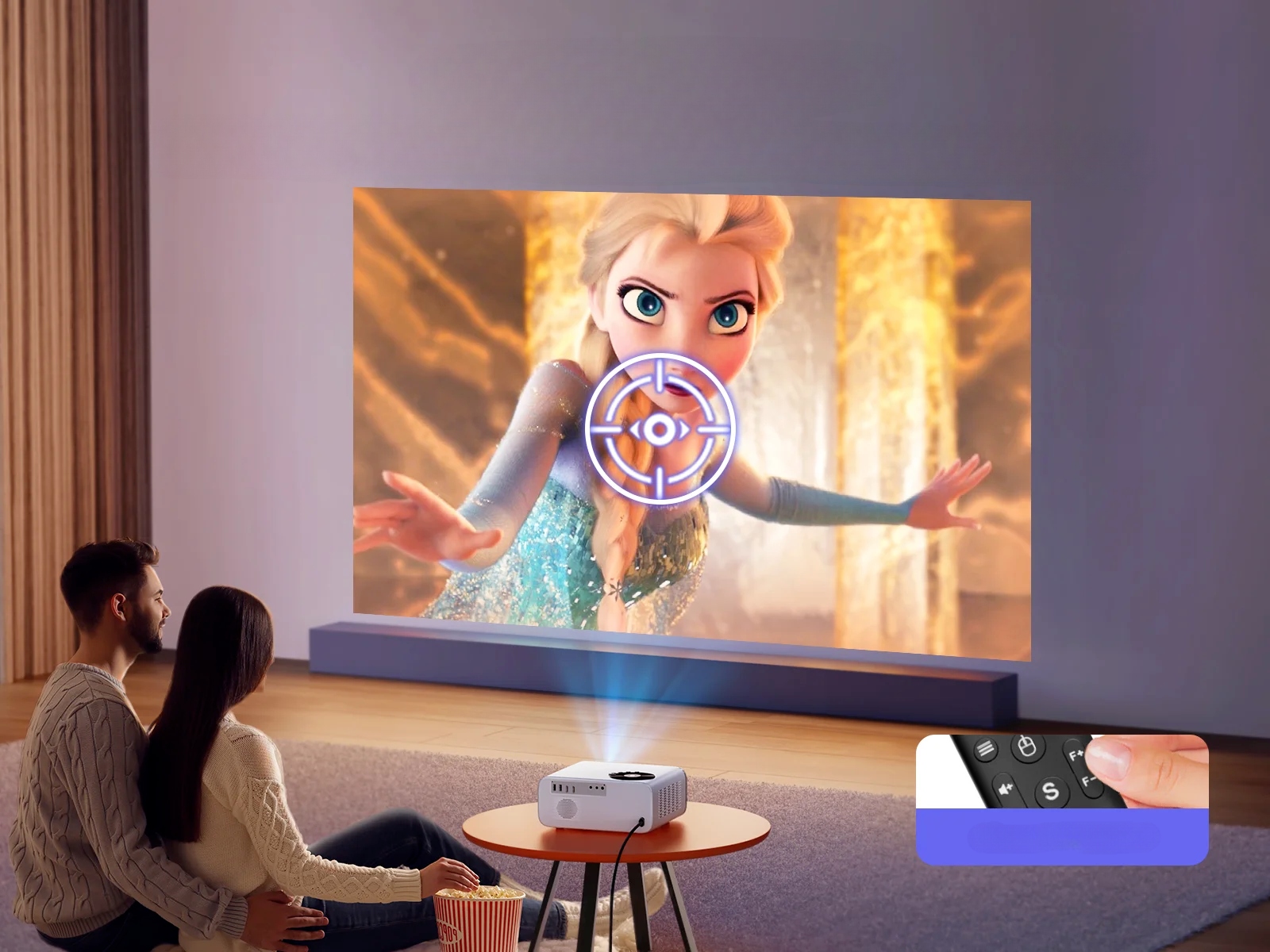 PROJEKTOR Full HD Rzutnik 4k 15000lm 1080p ANDROID TV WiFi Bluetooth STATYW Kontrast (x:1) 22000