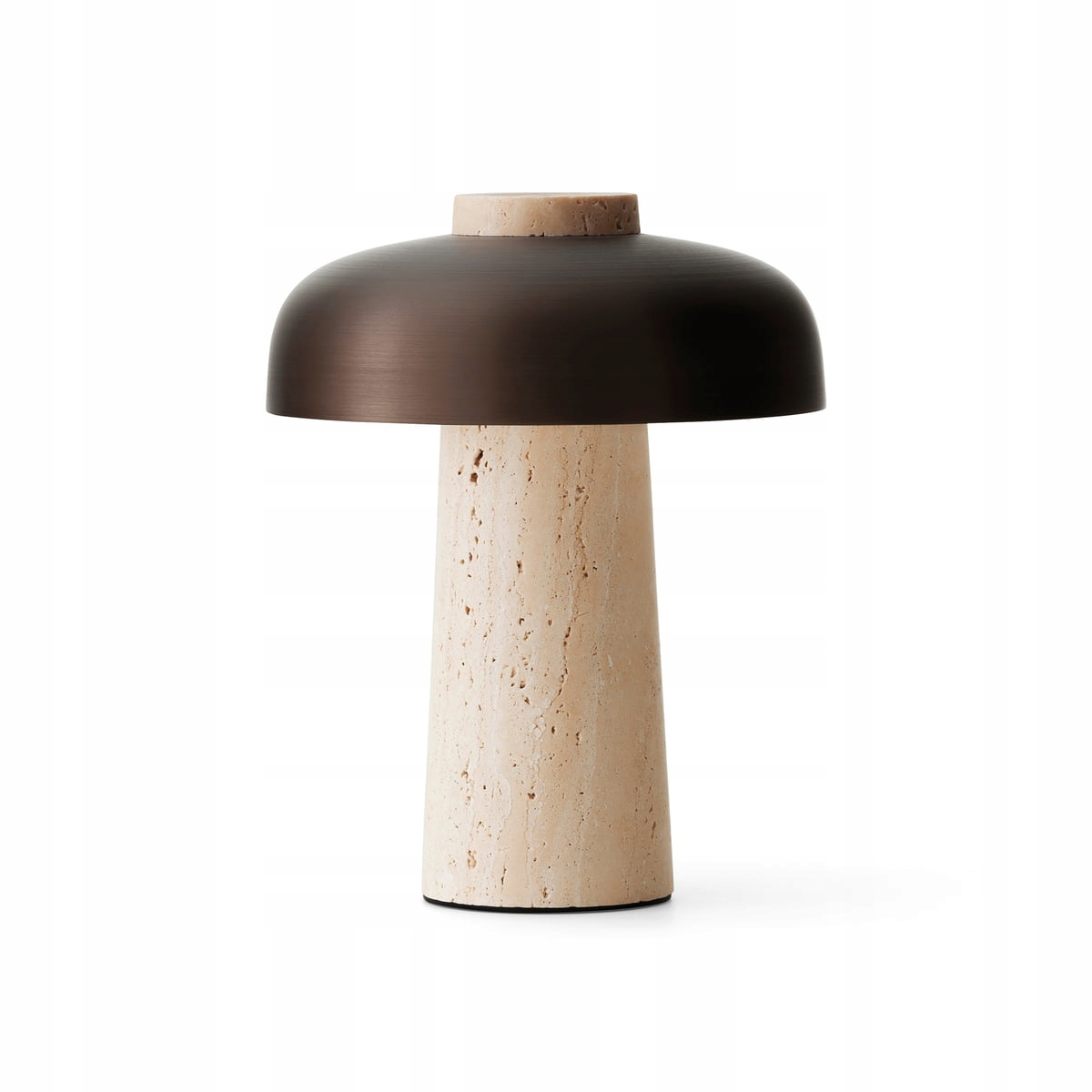 Audo Reverse Bezdrôtová Led lampa z travertínu Tmavohnedá