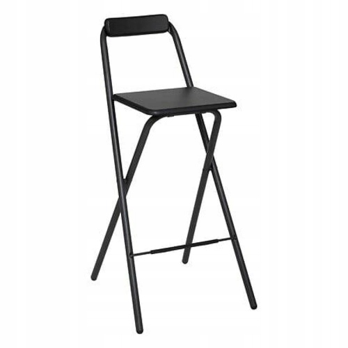 Hoker Louna czarny Składany z Mdf pokryte Pvc styl loft