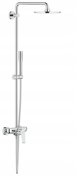 Zestaw prysznicowy Grohe chrom kolumna z baterią deszczownica 23058003