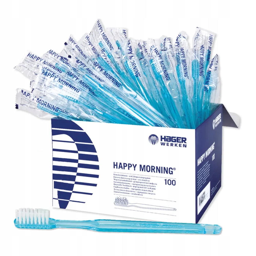 Miradent HappyMorning Classic szczoteczki jednorazowe z pastą 100szt.