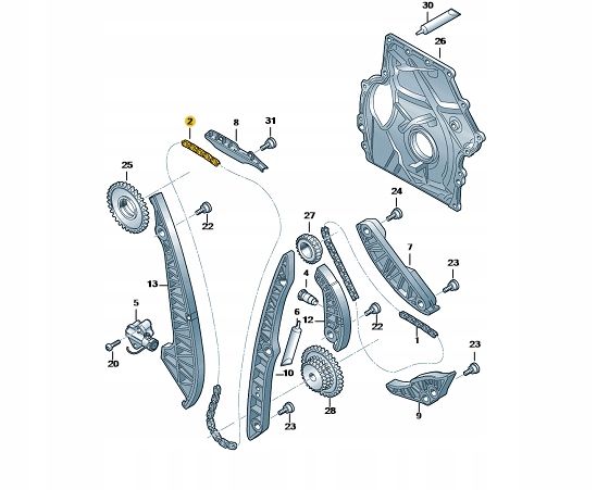 VOLKSWAGEN OE Oryginalny łańcuch rozrządu