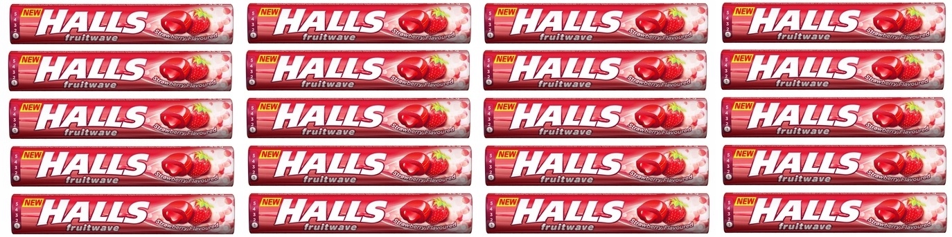 Levně 20 x 45 g Halls fruitwave strawberry Karton