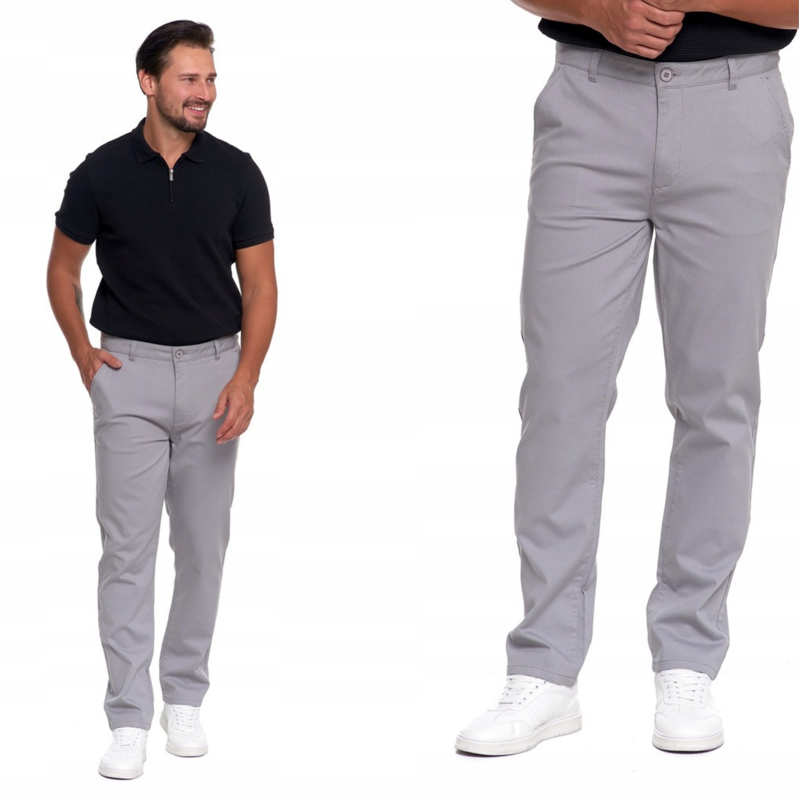 Podnie Męskie Moraj Chinosy Z Prostą Nogawką Modne Rozm. 32