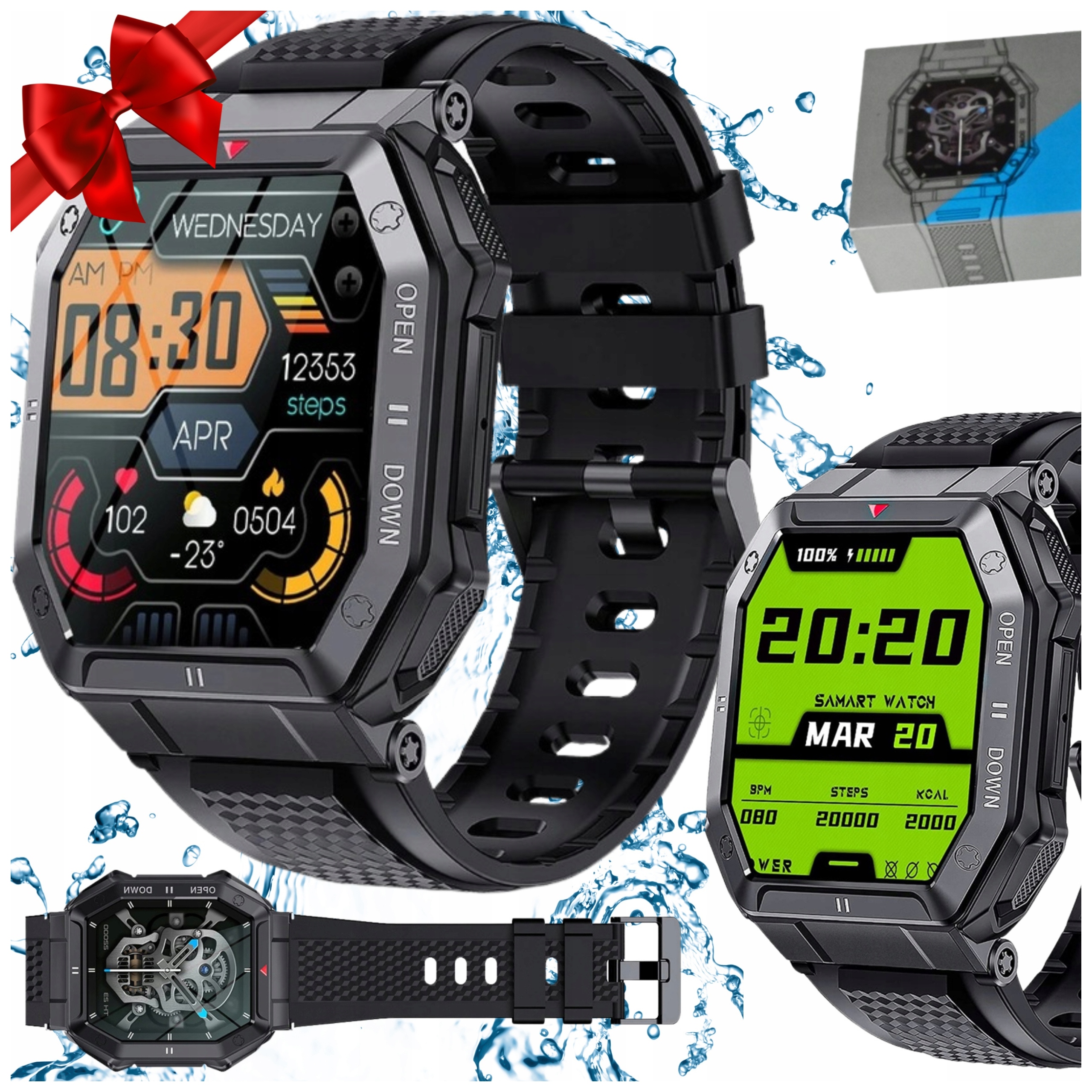 Smartwatch Zegarek Męski Premium Wodoodporny Rozmowy Fit Sport Najnowszy