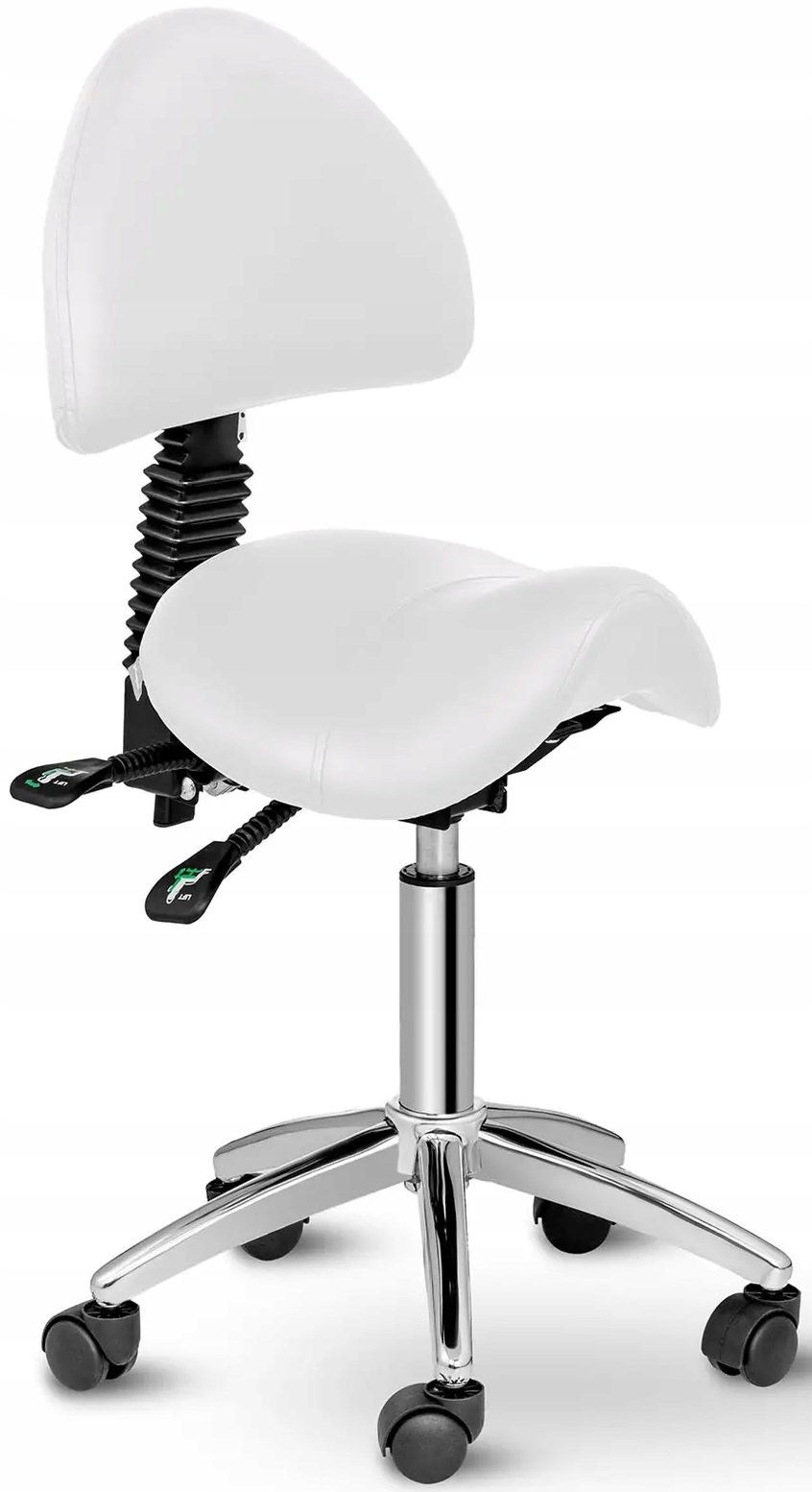 Sedlová židle s opěradlem 550-690 mm 150 kg Physa Berlin White 10040178