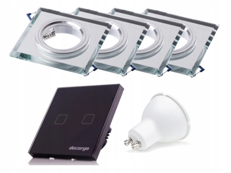 Sada Stropní svítidlo Halogen 4x spínač