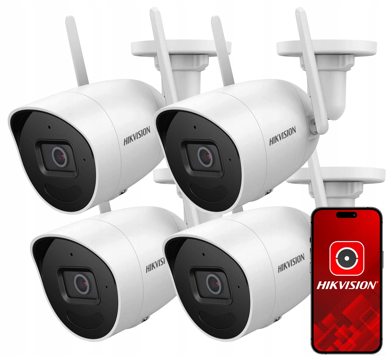 Wifi kamera 4MPx 2K+ Sada 4ks Externý Ir mikrofón napájacie zdroje