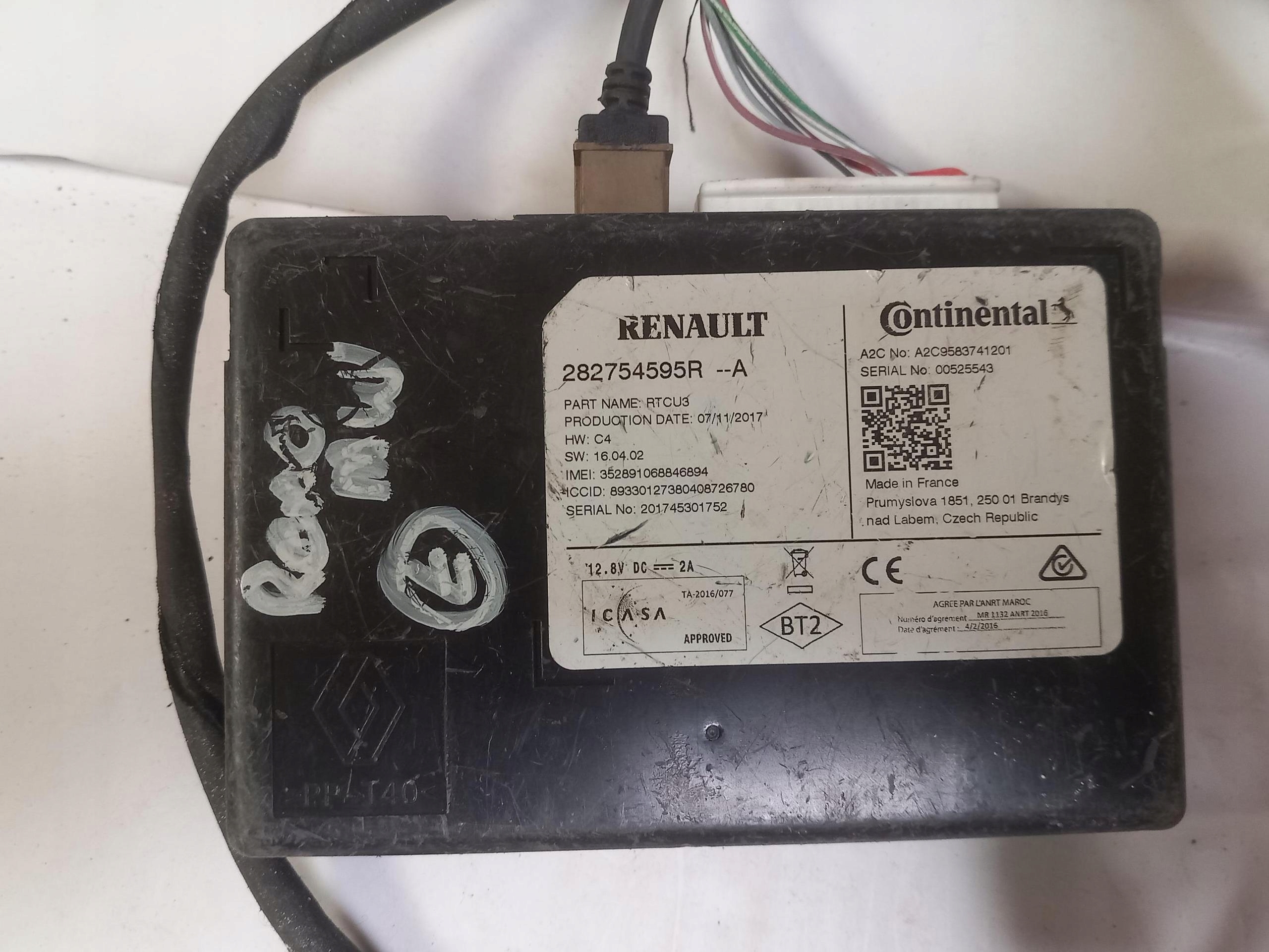 control unit module navigation devices RENAULT MEGANE IV 282754595R 16-24