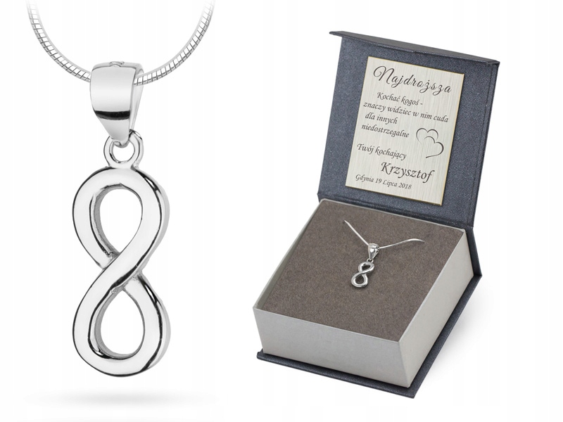 Stříbrný Řetízek 925 Znamení nekonečna ryzost 925