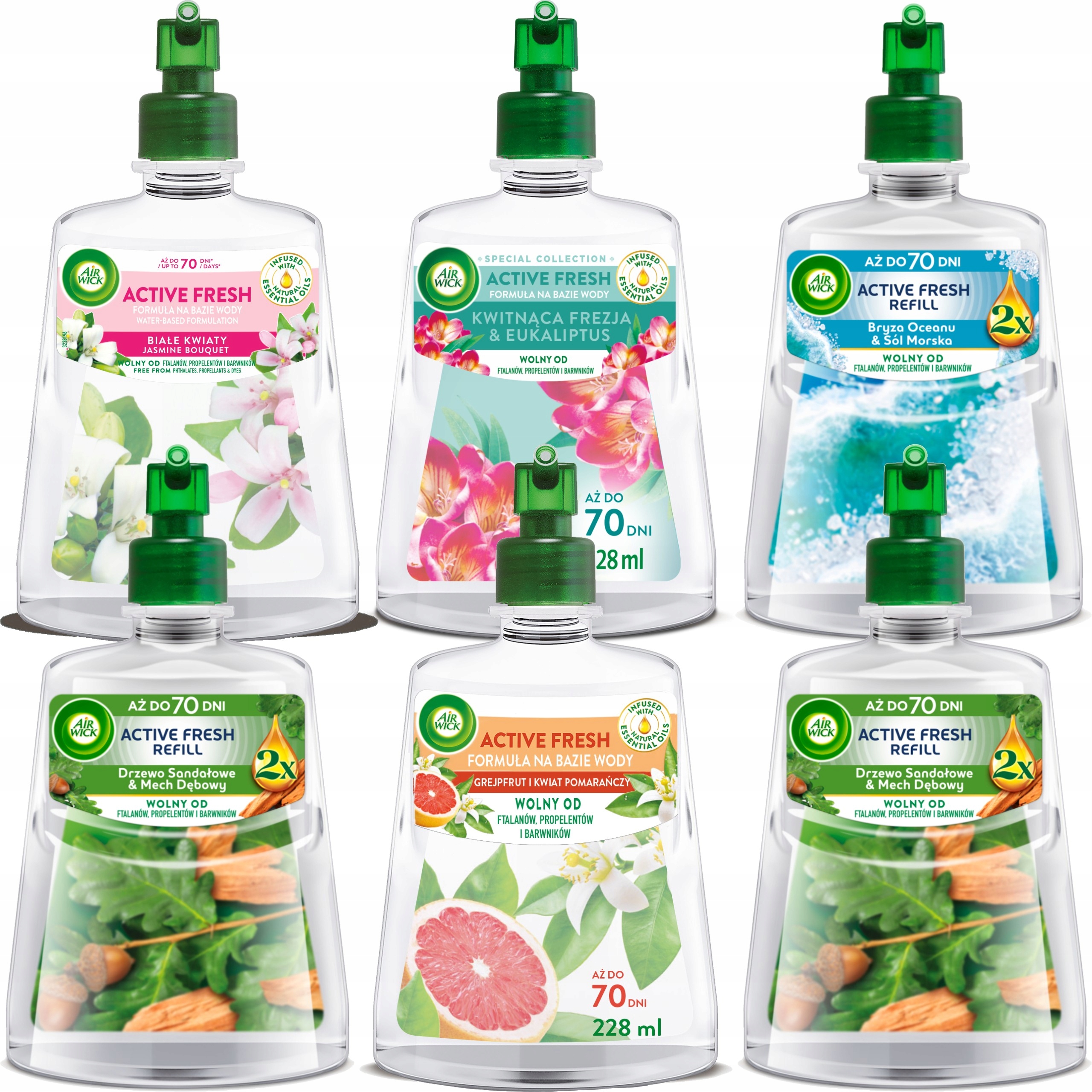 Air Wick Náplně Do Automatického Osvěžovače Vzduchu Sada MIX 6 X 228 ML