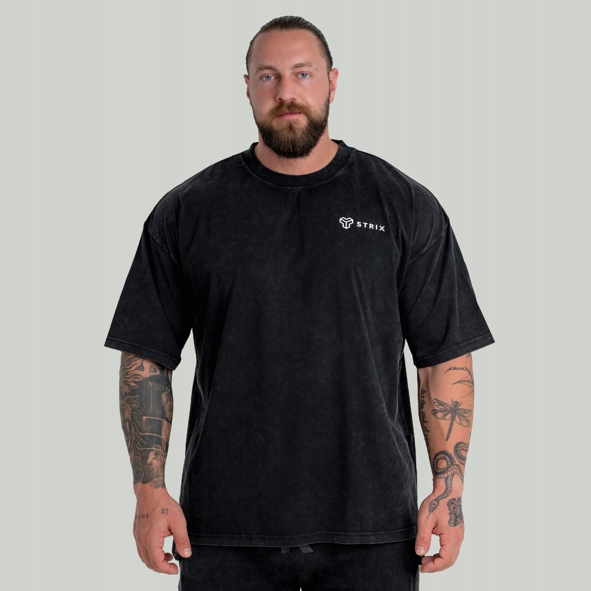 GymBeam T-Shirt Oversized Washed Black L