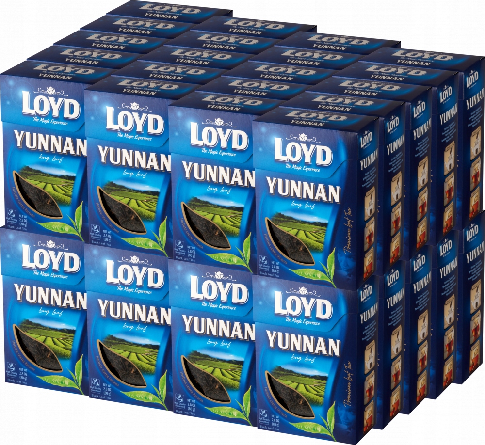 Chińska Herbata Czarna Liściasta Yunnan Long Leaf Bogaty Smak 80g Loyd x40