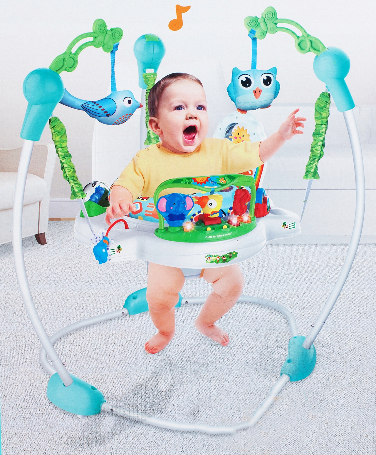 SKOCZEK KOJEC EDUKACYJNY INTERAKTYWNY PANEL JUMPER DLA DZIECKA OBROTOWY Kod producenta 108429