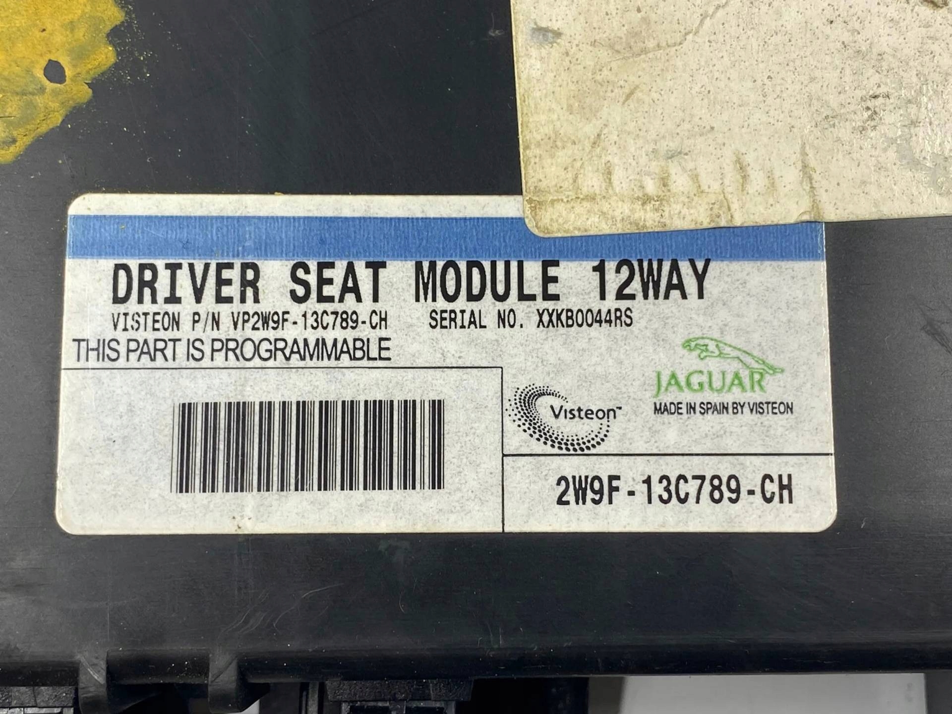 control unit seat front right side Jaguar XJ 3 X350 2004 2W9F-13C789-CH