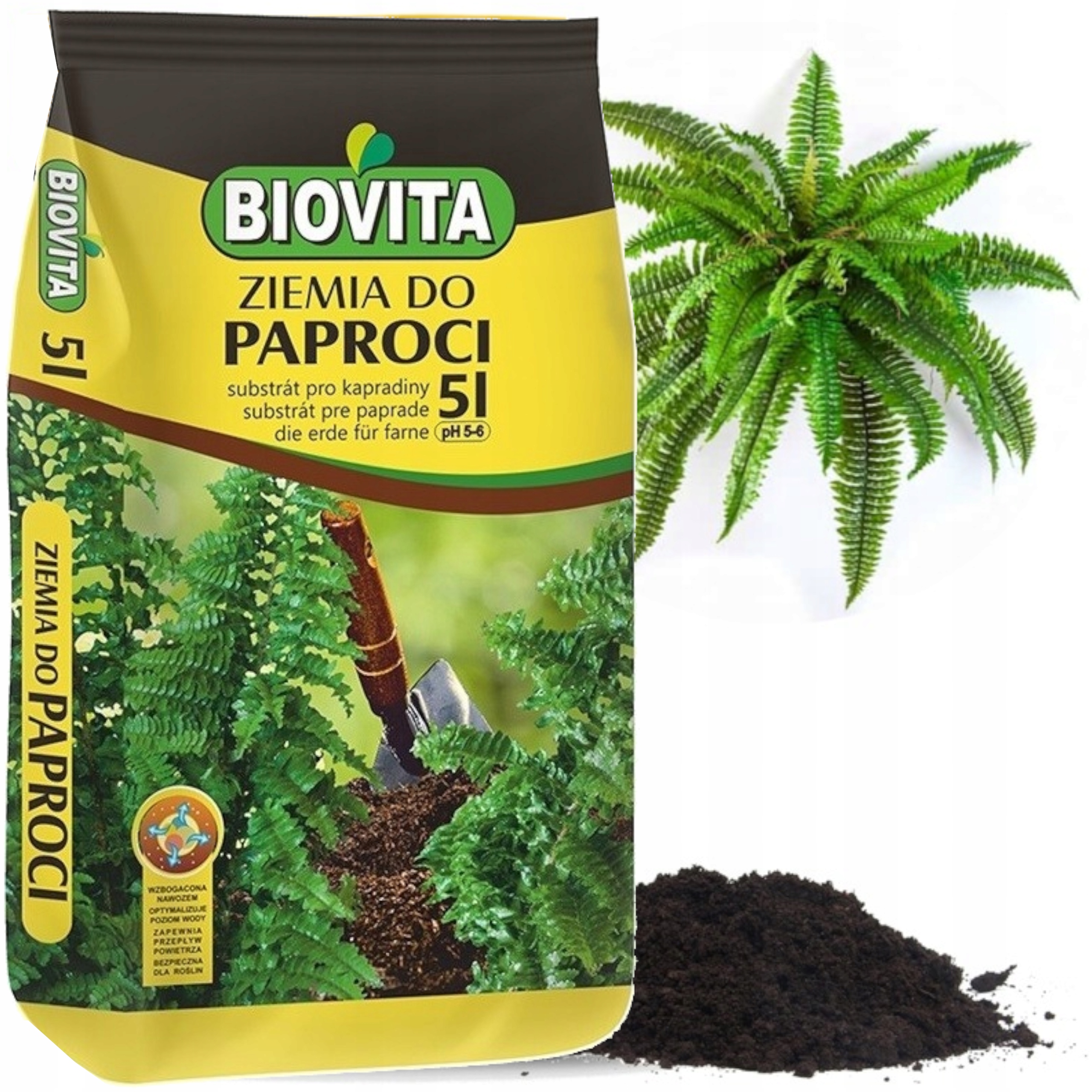 

Ziemia do paproci paprotki paproć Biovita 5L